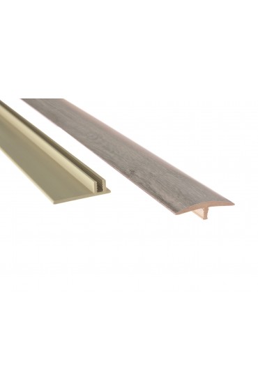 | NewAge Products Flooring Accessory Gray Oak 1.65-in x 46-in Vinyl Floor T-Moulding - OE00460