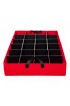 Holiday Storage| Santa's Bags 26.25-in x 8.75-in 48-Compartment Red Polyester Ornament Storage Bag - ZT03650