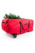 Holiday Storage| Santa's Bags 56-in W x 24.25-in H Red Collapsible Rolling Christmas Tree Storage Bag (For Tree Heights 8.1-ft-9-ft) - KP23197