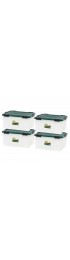 Plastic Storage Containers| IRIS 4-Pack Medium 15.5-Gallon (62-Quart) Clear Tote with Latching Lid - WY47283