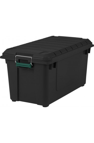 Plastic Storage Containers| IRIS 4-Pack Weather Tight X-large 20.5-Gallon (82-Quart) Black Heavy Duty Tote with Latching Lid - TV98121