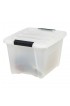 Plastic Storage Containers| IRIS 8-Pack Small 4.75-Gallon (19-Quart) Clear Tote with Latching Lid - WV58212