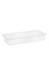 Plastic Storage Containers| IRIS Large 10.25-Gallon (41-Quart) Clear Weatherproof Underbed Tote with Standard Snap Lid - IJ35996