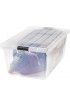 Plastic Storage Containers| IRIS Large 17-Gallon (68-Quart) Clear Storage Bucket with Standard Snap Lid - DT20733