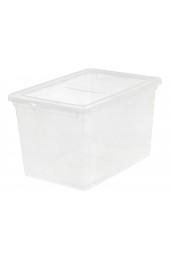 Plastic Storage Containers| IRIS Large 17-Gallon (68-Quart) Clear Tote with Standard Snap Lid - XP96033