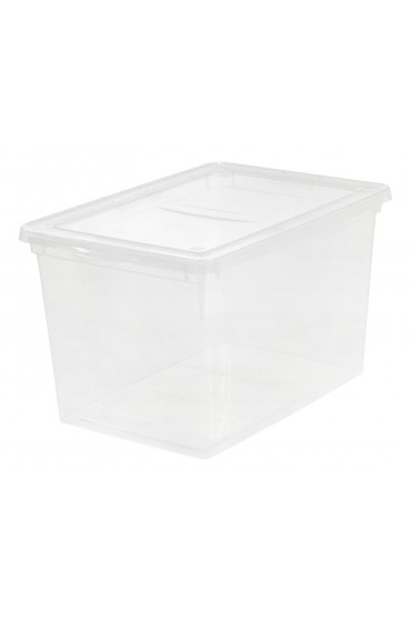 Plastic Storage Containers| IRIS Large 17-Gallon (68-Quart) Clear Tote with Standard Snap Lid - XP96033
