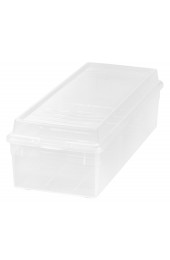 Plastic Storage Containers| IRIS Medium 0.01-Gallon (0.01-Quart) Clear Tote with Latching Lid - VF14463
