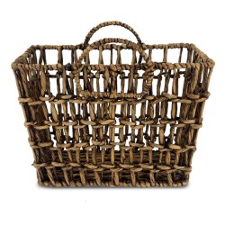 Storage Bins & Baskets| allen + roth 15-in W x 11.5-in H x 7-in D Brown Washed Water Hyacinth Basket - TG36626