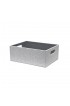 Storage Bins & Baskets| allen + roth Herringbone 14.25-in W x 5.5-in H x 10.69-in D Gray Fabric Bin - DQ23863
