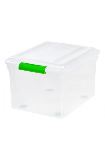 Storage Bins & Baskets| IRIS 3-Pack 13.75-in W x 11.19-in H x 17.5-in D Clear Plastic Stackable Bin - QB71069