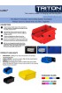 Storage Bins & Baskets| LocBin 4.125-in W x 3-in H x 7.375-in D Blue Plastic Stackable Bin - YK48177