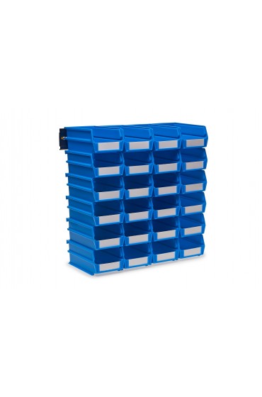 Storage Bins & Baskets| LocBin 4.125-in W x 3-in H x 7.375-in D Blue Plastic Stackable Bin - YK48177