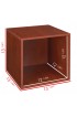 Storage Bins & Baskets| Niche 4-Pack Cubo 13-in W x 19.5-in H x 13-in D Cherry/Blue Wood Collapsible Stackable Bin - OM11985