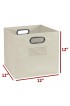 Storage Bins & Baskets| Niche Cubo 12-in W x 12-in H x 12-in D Natural Fabric Collapsible Stackable Bin - IZ38617