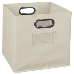Storage Bins & Baskets| Niche Cubo 12-in W x 12-in H x 12-in D Natural Fabric Collapsible Stackable Bin - IZ38617