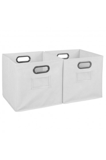 Storage Bins & Baskets| Niche Cubo 12-in W x 12-in H x 12-in D White Fabric Collapsible Stackable Bin - IR71633