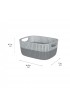 Storage Bins & Baskets| Simplify 11.25-in W x 6.75-in H x 14.75-in D Gray Polypropylene Basket - BJ21832