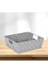 Storage Bins & Baskets| Simplify 2-Pack 15-in W x 5-in H x 13-in D Grey Polypropylene Basket - AE86867