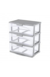 Storage Drawers| BELLA Contemporary Storage I/O 3 Drawer Wide Cart (A) - EX20096