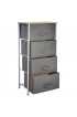 Storage Drawers| Simplify 37.4-in H x 11.81-in W x 17.72-in D 4-Drawers Grey Metal 1 Drawer - RN49653