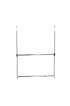Closet Rods| Oceanstar 2-Tier portable adjustable closet hanger rod 2.3-in L x 35.5-in H Extendable Stainless Steel Metal Closet Rod with Hardware - CG17687