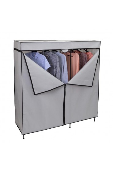 Clothing Storage & Accessories| Honey-Can-Do Gray/Black Steel Portable Closet - AY74951