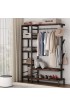 Clothing Storage & Accessories| Tribesigns Cynthia Brown Steel Clothing Rack - MR75738