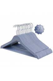 Hangers| Elama 20-Pack Plastic Non-slip Grip Clothing Hanger (Blue) - XK74447