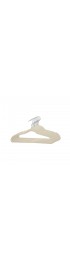 Hangers| Home Basics 25-Pack Plastic Non-Slip Grip Clothing Hanger (Ivory) - KV50552