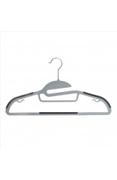 Hangers| Simplify 8-Pack Plastic Non-Slip Grip Clothing Hanger (Grey) - DT75656