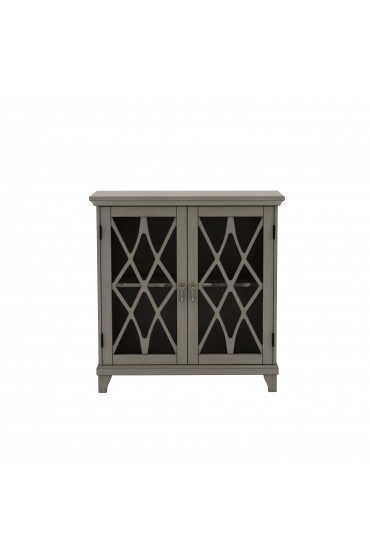 Shoe Storage| Furniture of America Buttercup Gray 2-Shelf Accent Cabinet - XO24356