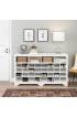 Shoe Storage| Prepac 60-in Shoe Cubby Console, White - DX94522