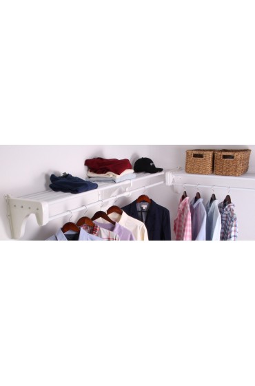 Wire Closet Organizers| EZ Shelf 3.33-ft to 12.33-ft x 12-in White Wire Closet Kit - OQ84958