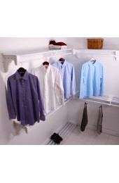 Wire Closet Organizers| EZ Shelf 3.33-ft to 30.8-ft x 12-in White Wire Closet Kit - QM33080