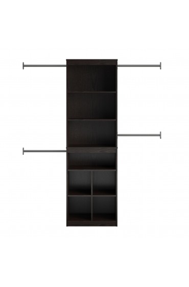 Wood Closet Organizers| Ameriwood Home SystemBuild Rochon Closet Storage System, Espresso - NP41056