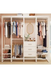 Wood Closet Organizers| Closets by Liberty 7.1-ft to 7.1-ft W x 7-ft H Classic White Wood Closet Kit - QE64869