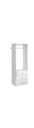 Wood Closet Organizers| Easy Track 2.1-ft W x 7-ft H White Wood Closet Kit - OX02966