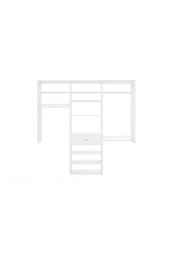Wood Closet Organizers| Easy Track 4-ft to 6-ft W x 7-ft H White Wood Closet Kit - UK13494