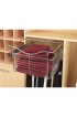 Wood Closet Organizers| Rev-A-Shelf Closet Accessories 24-in x 11-in x 12-in Chrome Basket - PL63513