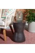 Garden Stools| Safavieh 17.3-in Black Cement Barrel Garden Stool - UP01834