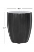 Garden Stools| Safavieh 17.7-in Black Cement Barrel Garden Stool - UF07116