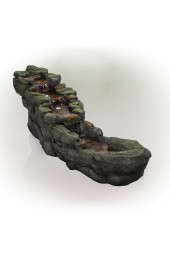 Outdoor Fountains| Alpine Corporation 20-in H Resin Rock Fountain Outdoor Fountain - OK09143