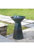 Outdoor Fountains| Glitzhome 27.5-in H Ceramic Tiered Fountain Outdoor Fountain - YY28361