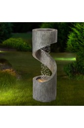 Outdoor Fountains| Glitzhome 40-in H Resin Fountain Statue Outdoor Fountain - RE86048