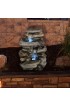 Outdoor Fountains| Nature Spring 25.5-in H Resin Rock Waterfall Fountain Outdoor Fountain - ZR43847