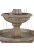 Outdoor Fountains| Sunnydaze Decor 61-in H Resin Tiered Fountain Outdoor Fountain - UN84411