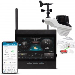 Thermometer Clocks & Gauges| AcuRite AcuRite Atlas Professional Weather Station with Direct-to-Wi-Fi HD Display with Lightning Detection and Temperature, Humidity, Wind Speed/Direction, and Rainfall (01001M) - UP37254