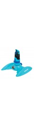 Lawn Sprinklers| AQUA JOE 4-Pattern Turbo Drive 360 Degree Sprinkler with Customizable Coverage and 4 Spray Patterns - RI63203