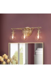 Vanity Lights| LNC Charm 3-Light Gold Modern/Contemporary Vanity Light Bar - BG01947