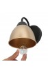 Wall Sconces| Uolfin Sir 6.5-in W 1-Light Matte Black and Dark Gold In Bowl Shape Glam Wall Sconce - CZ46785